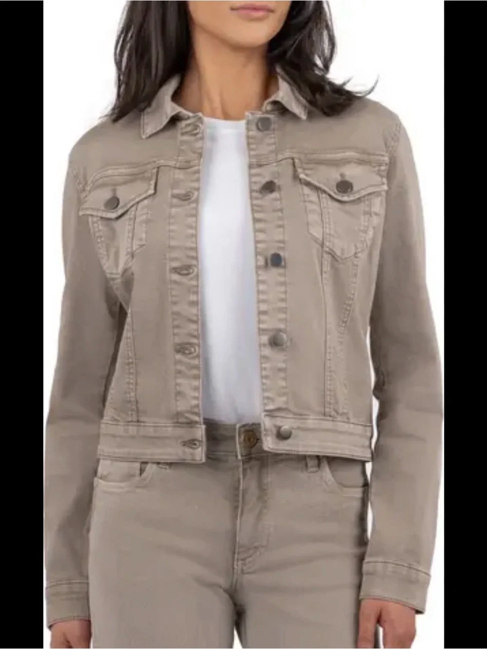 Hollister Taupe Denim Jacket - Picture 1 of 4